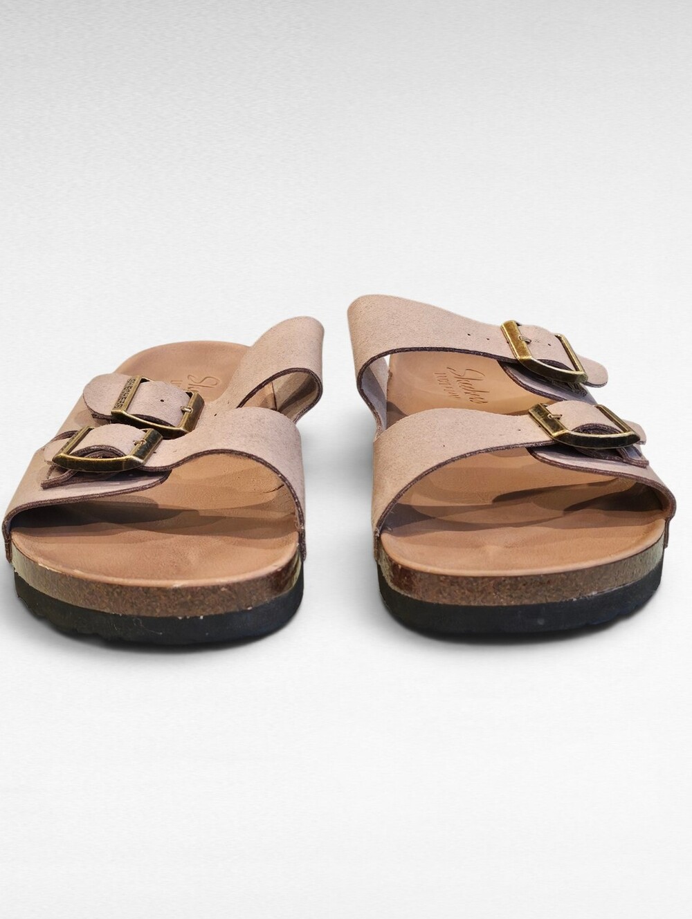Skechers Two Strap Sandals Taupe Size 8 - Picture 4 of 15